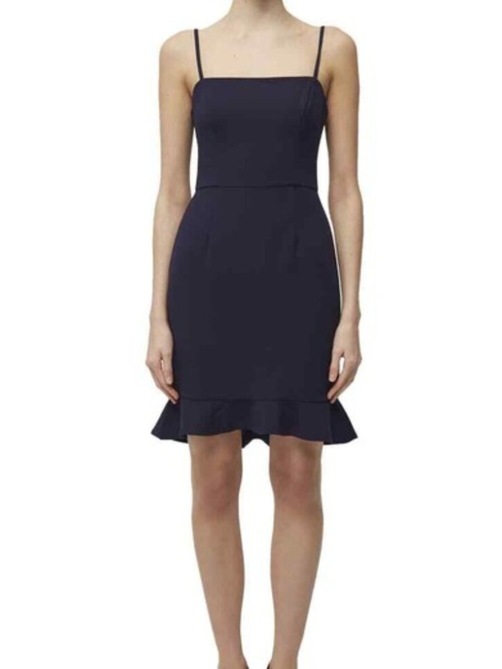 French Connection Whisper Ruffle Hem Dress
